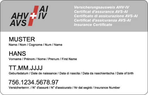 Certificato di assicurazione AVS AI (CA) · Ausgleichskasse Zürcher